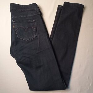 Levi's Jeans Size 0 Demi Curve Low Rise Skinny Leg Dark Wash Y2K Stretch Classic